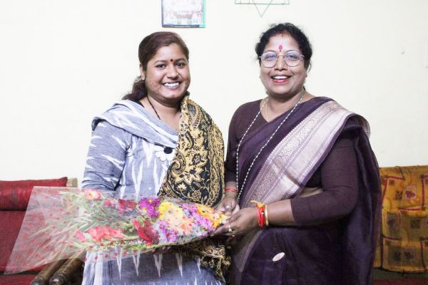 भारत जोड़ो यात्रा से लौटी आईसीसी मेंबर क्रांति बंजारे का स्वागत
