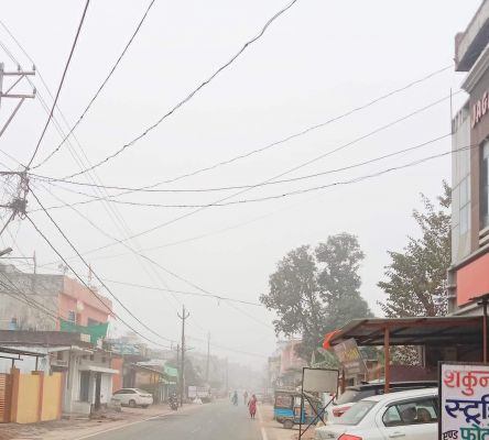 कोहरे और हवा के एक साथ होने से बढ़ी ठिठुरन, दृश्यता 500 मीटर तक सिमटी