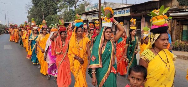 शाकंभरी जयंती में शामिल  हुए मरकाम, शोभायात्रा