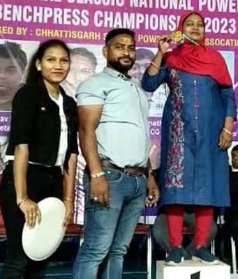 राष्ट्रीय पावरलिफ्टिंग में संजीदा ने देश में लहराया चिरमिरी का परचम