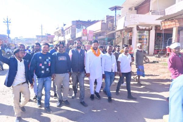 प्रदेश मंत्री बनने के बाद अंकुश का प्रथम नगर आगमन, भव्य स्वागत