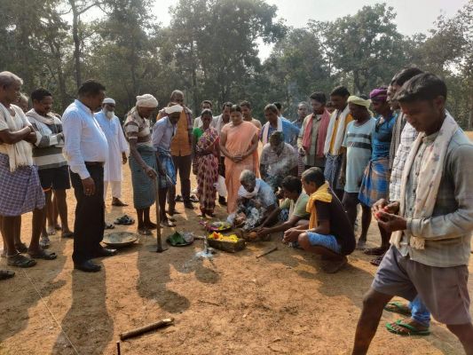 दस साल बाद दुधेड़ा में बनेगा  कन्या आश्रम, भूमिपूजन हुआ 