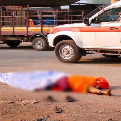 पति के साथ कुम्हारी घर जा रही महिला को ट्रक के रौंदा, मौत 