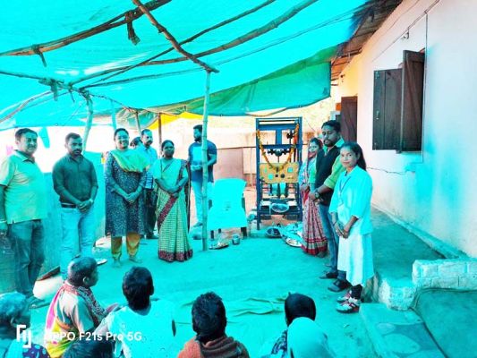 शांति फाउंडेशन पुनर्वास केंद्र में दोना पत्तल मशीन का शुभारंभ