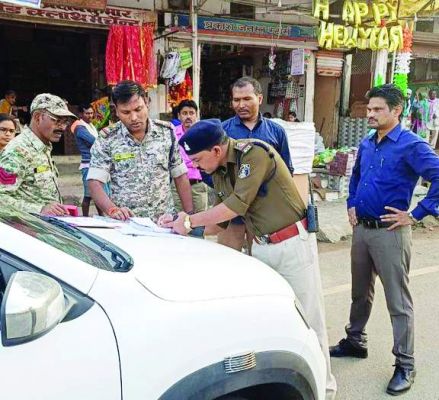 गीदम पुलिस ने की चालानी कार्रवाई