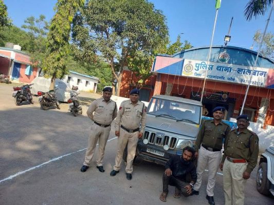 वाहन चोरी करने वाला आरोपी गिरफ्तार, वाहन बरामद