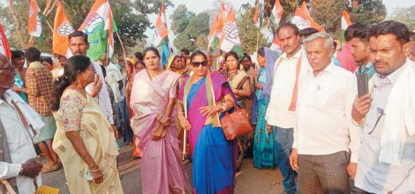 कुकरेल में निकली कांग्रेस की हाथ जोड़ो पदयात्रा