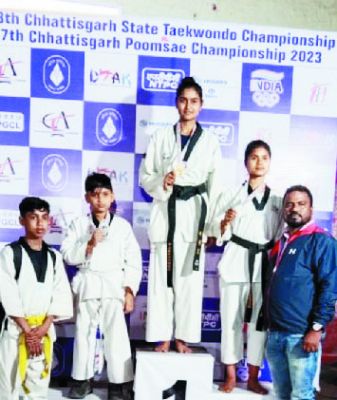 स्टेट ताईक्वांडो में पेंड्रा गौरेला को 11-7 पराजित कर गीतांजलि ने जीता गोल्ड, अब खेलेंगी नेशनल