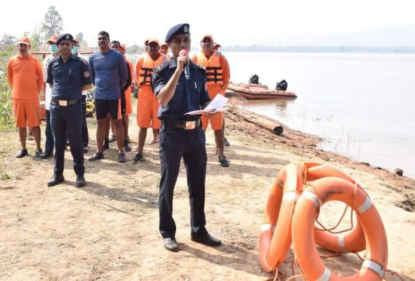 बाढ़ आपदा प्रबंधन का मॉक ड्रिल