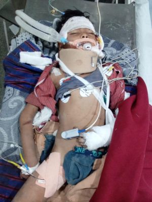कोरर हादसे में गंभीर छात्र गौतम मेकाहारा में भर्ती