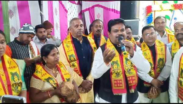 भागवत कथा में शामिल हुए तेलघानी विकास बोर्ड के सदस्य