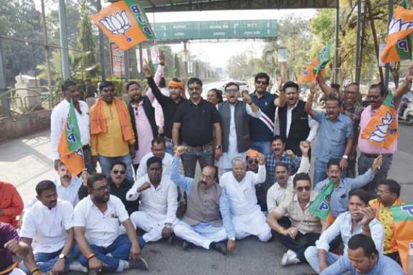 पूरी राजधानी रही दो घंटे से अधिक परेशान, भाजपा ने सभी प्रवेश मार्ग बंद किए