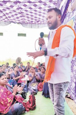 आंबा कार्यकर्ता-सहायिकाओं की हड़ताल को भामसं ने दिया समर्थन