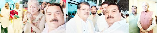 कांग्रेस के दिग्गज नेताओं का टिकेन्द्र ने किया स्वागत