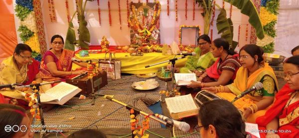 शीतला मंदिर में अखंड  रामायण पाठ 