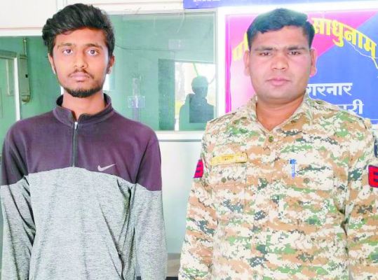 बस से गांजा तस्करी, महाराष्ट्र का युवक बंदी