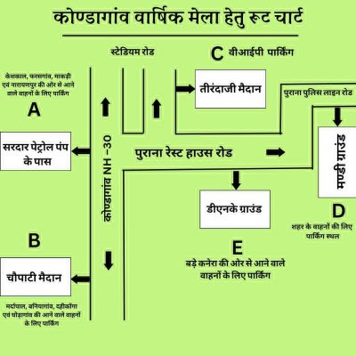 कोण्डागांव वार्षिक मेला के दौरान बेहतर आवागमन के लिए रूट चार्ट जारी