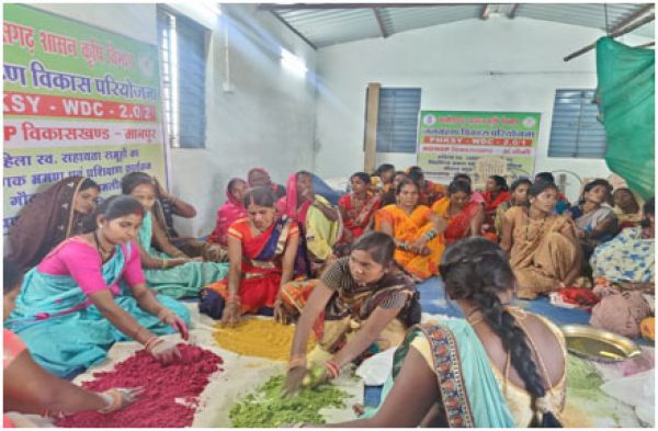 फूल से हर्बल गुलाल, सीताफल से आईस्क्रीम, और बेल से शर्बत बनाने प्रशिक्षण सम्पन्न