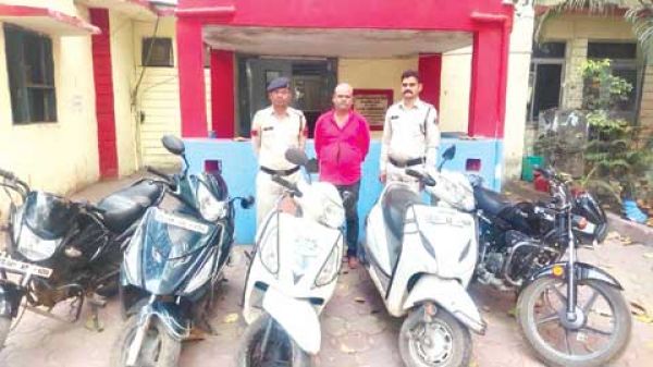 शहर में घूम-घूमकर बाइक चोरी करने वाला गिरफ्तार