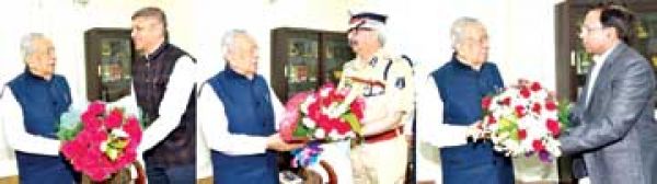 राज्यपाल से मिले जैन, जुनेजा और शुक्ला