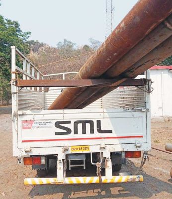 सवा तीन टन लोहे की पाईप के साथ दो आरोपी गिरफ्तार