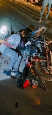 ट्रैक्टर-बाइक भिड़ंत, एक मौत