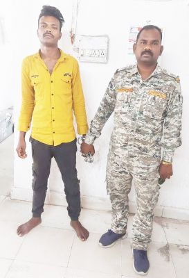 डेढ़ किलो गांजा के साथ आरोपी गिरफ्तार