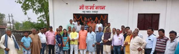 साहू समाज लखनपुर ने आरती-पूजा  कर भक्त माता कर्मा की जंयती मनाई