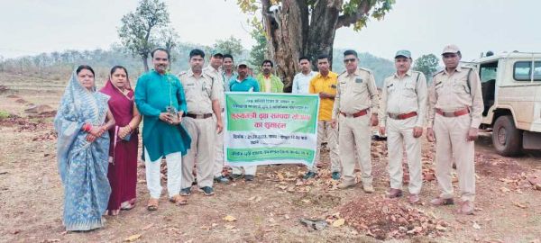 लाल चंदन के पौधे रोपित 