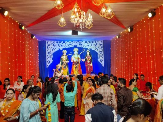 राम दरबार में स्थापना हुई प्रभु श्री राम की मूर्ति