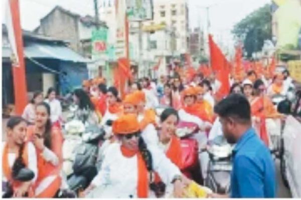 चेट्रीचंड्र महोत्सव पर निकली बाइक रैली का जगह-जगह स्वागत