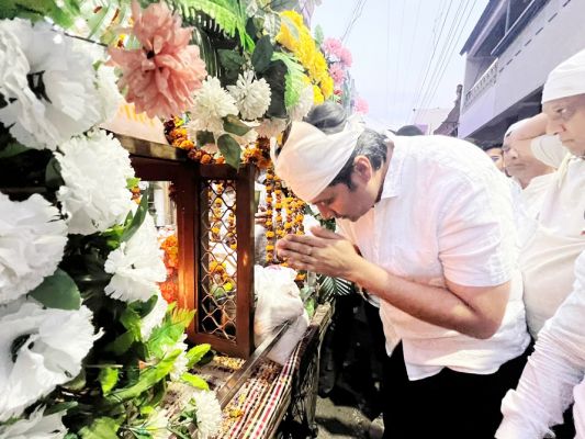भाजपा ने किया शोभायात्रा का अभिनंदन