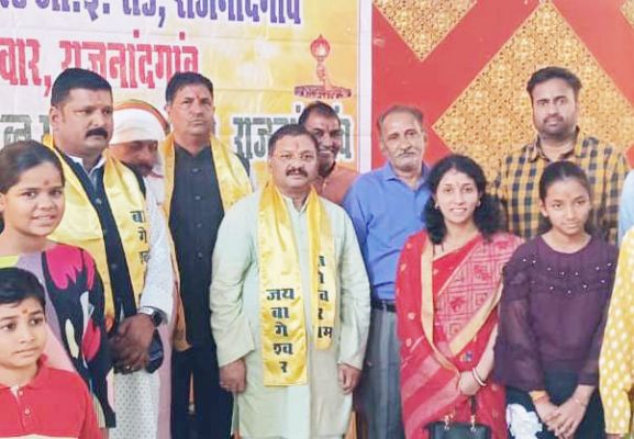 सांसद ने किया सेवा पंडाल का उद्घाटन