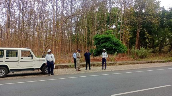 एनएच 30 के दुर्घटना जन्य स्थानों का निरीक्षण