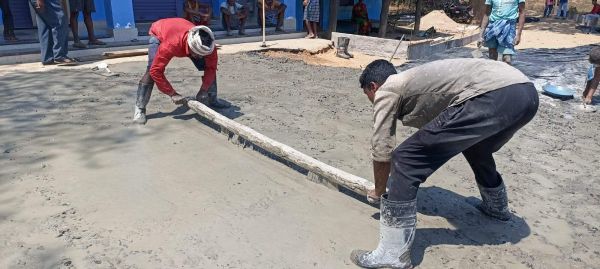  घटिया सीसी रोड निर्माण का आरोप