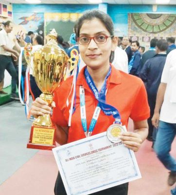 पूजा ने ऑल इंडिया सिविल सर्विसेज चैस प्रतियोगिता में सारंगढ़ का मान बढ़ाया