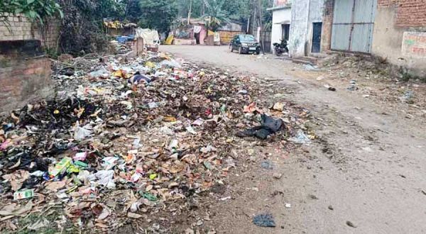 रोज फैल जाता है सडक़ों पर कचरा, बदबू से लोग परेशान
