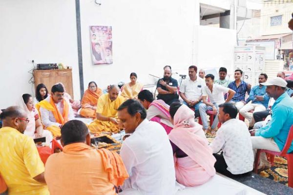क्षेत्र के कल्याण के लिए भाटापारा में राम रक्षा सूत्र व बीज मंत्र का जाप