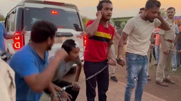 संघ नेता पाल के 5 हत्यारे गिरफ्तार, इनमें दो सगे भाई रायपुर के, पुलिस ने निकाला जुलूस