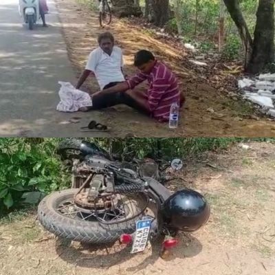 तेज रफ्तार बुलेट ने कार और बाइक को मारी ठोकर 