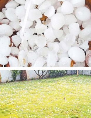 घंटाभर जमकर ओलावृष्टि, नागरिकों को गर्मी से मिली राहत, मौसम हुआ सर्द