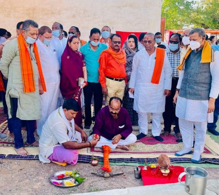 विद्यालय का इतिहास गौरवशाली - साव  सशिमं में अतिरिक्त कक्ष का भूमिपूजन