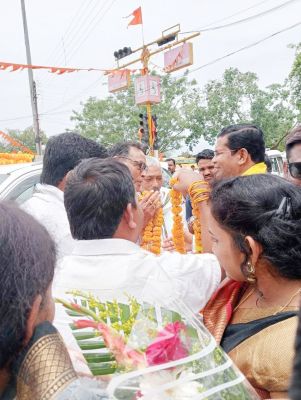 पीसीसी अध्यक्ष का राजिम  में हुआ जोरदार स्वागत