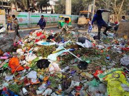सडक़ किनारे गंदगी से हो रहे लोग परेशान