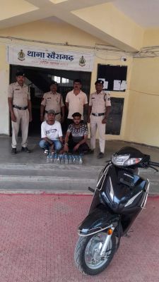 40 पौवा के साथ दो आरोपी पकड़ाया