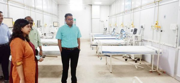 कोविड हास्पिटल एवं नवीन मनोविकास केन्द्र का अवलोकन