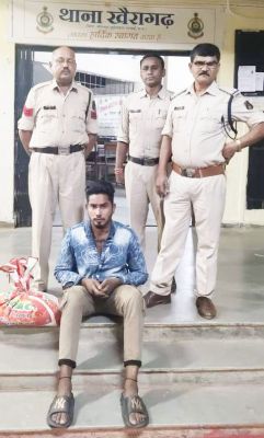 19 हजार का गांजा जब्त, आरोपी गिरफ्तार