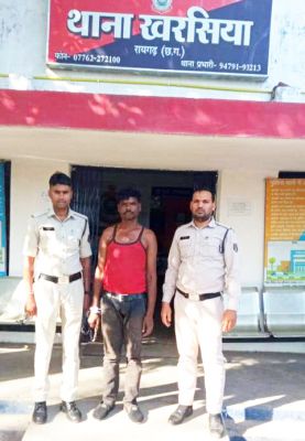 चोरी की 14 बोरी चावल के  साथ आरोपी गिरफ्तार