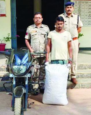 गांजा समेत एक बंदी