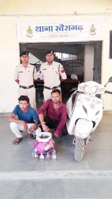 शराब सहित दो आरोपी पकड़ाए